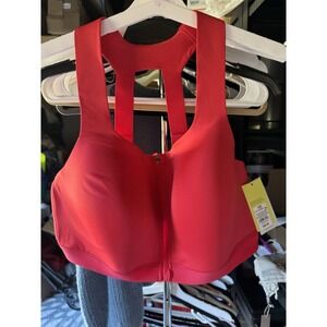 Women's Sculpt High Support Zip-Front Sports Bra - All In Motion Red 44D